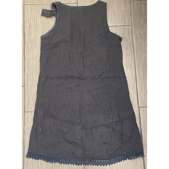 Bellambra Women’s Linen Dress Navy Blue Size Small Made In Italy Lightweight - Picture 4 of 6